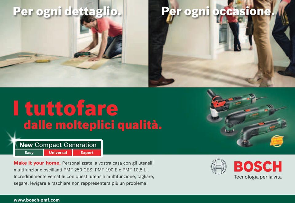 Personalizzate la vostra casa con gli utensili multifunzione oscillanti PMF 250 CES, PMF 190 E e PMF