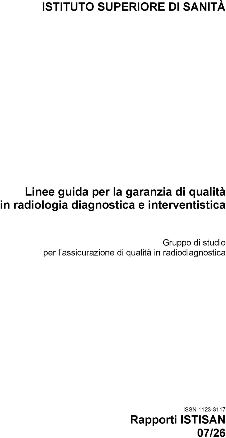 interventistica Gruppo di studio per l assicurazione