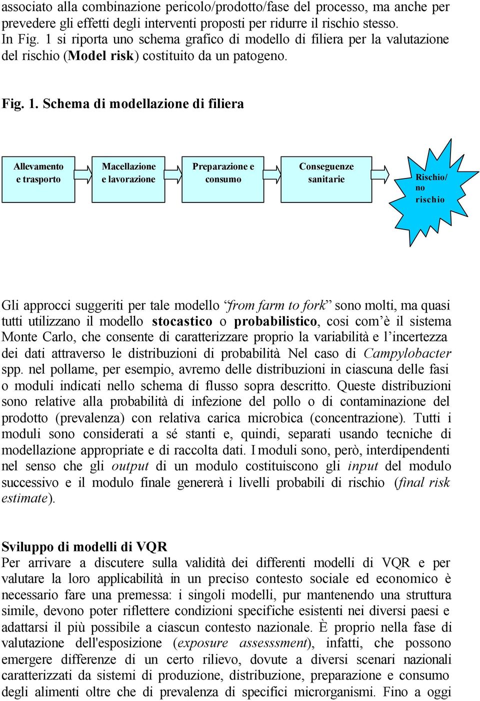 Schema di modellazione di filiera Allevamento e trasporto Macellazione e lavorazione Preparazione e consumo Conseguenze sanitarie Rischio/ no rischio Gli approcci suggeriti per tale modello from farm