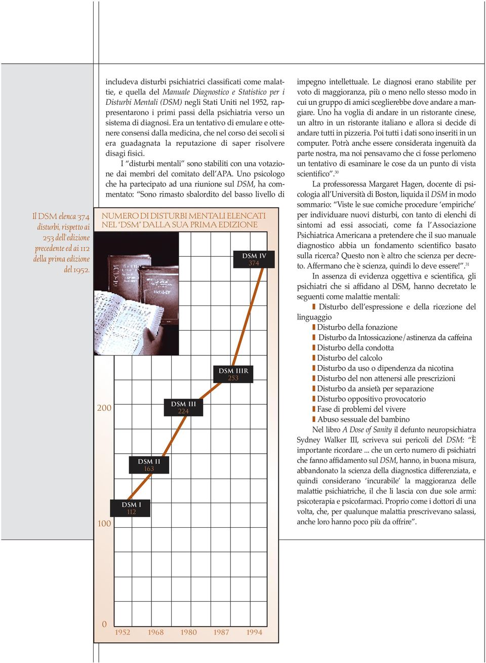 psichiatria verso un sistema di diagnosi. Era un tentativo di emulare e ottenere consensi dalla medicina, che nel corso dei secoli si era guadagnata la reputazione di saper risolvere disagi fisici.