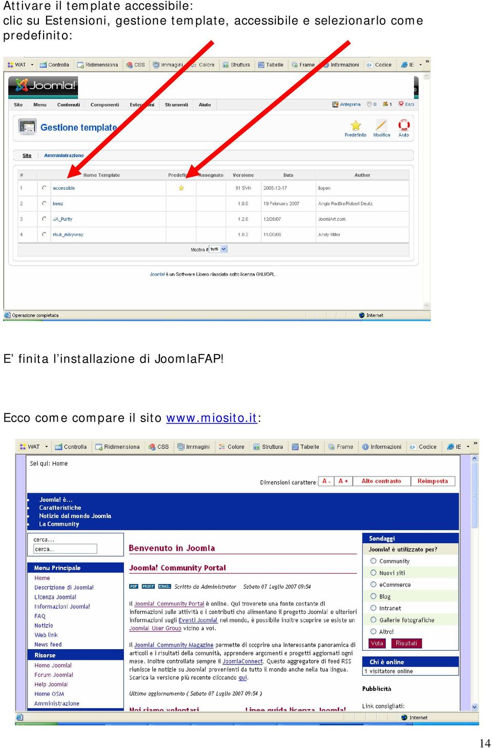 selezionarlo come predefinito: E finita l