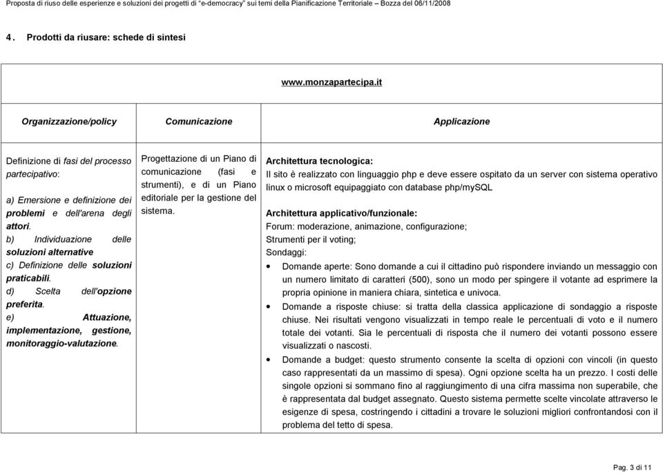 b) Individuazione delle soluzioni alternative c) Definizione delle soluzioni praticabili. d) Scelta dell'opzione preferita. e) Attuazione, implementazione, gestione, monitoraggio-valutazione.