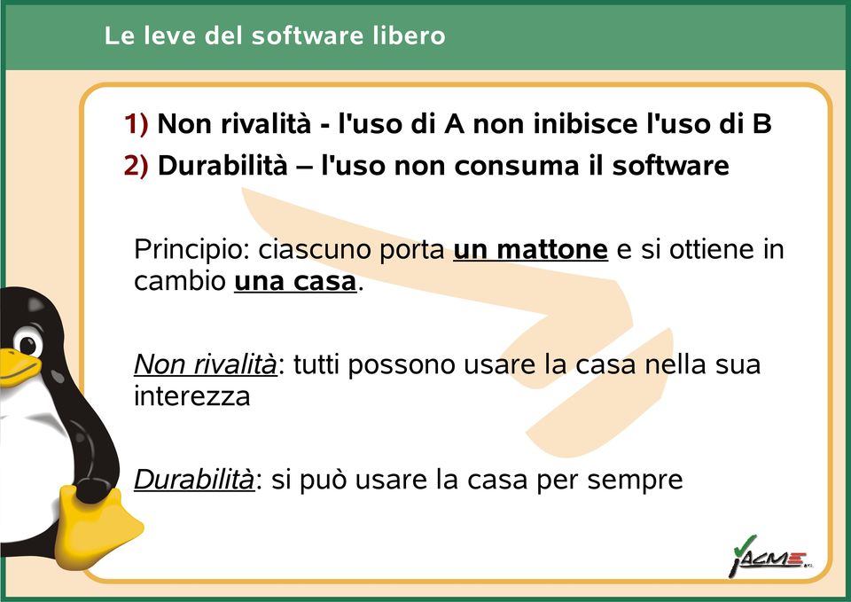 porta un mattone e si ottiene in cambio una casa.