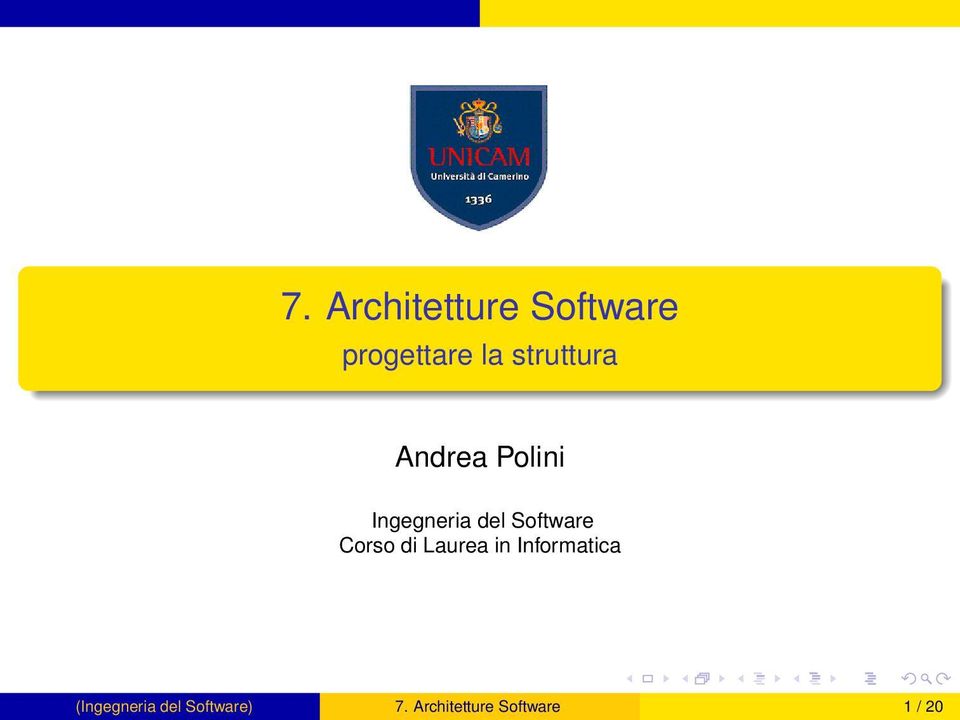 Software Corso di Laurea in Informatica