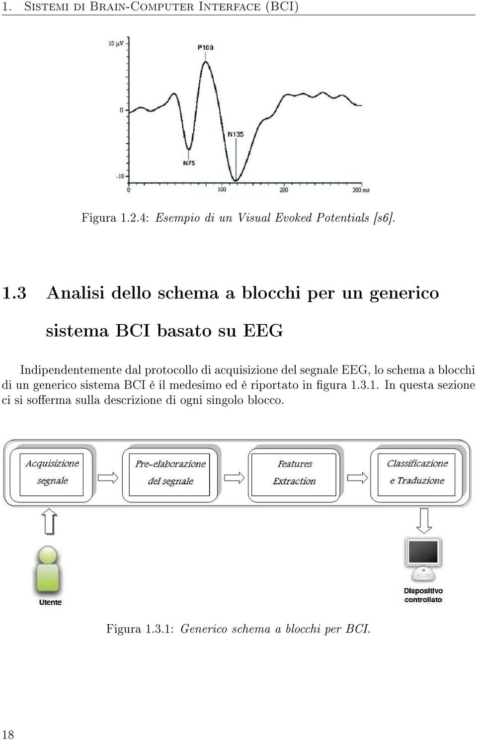 3 Analisi dello schema a blocchi per un generico sistema BCI basato su EEG Indipendentemente dal protocollo di