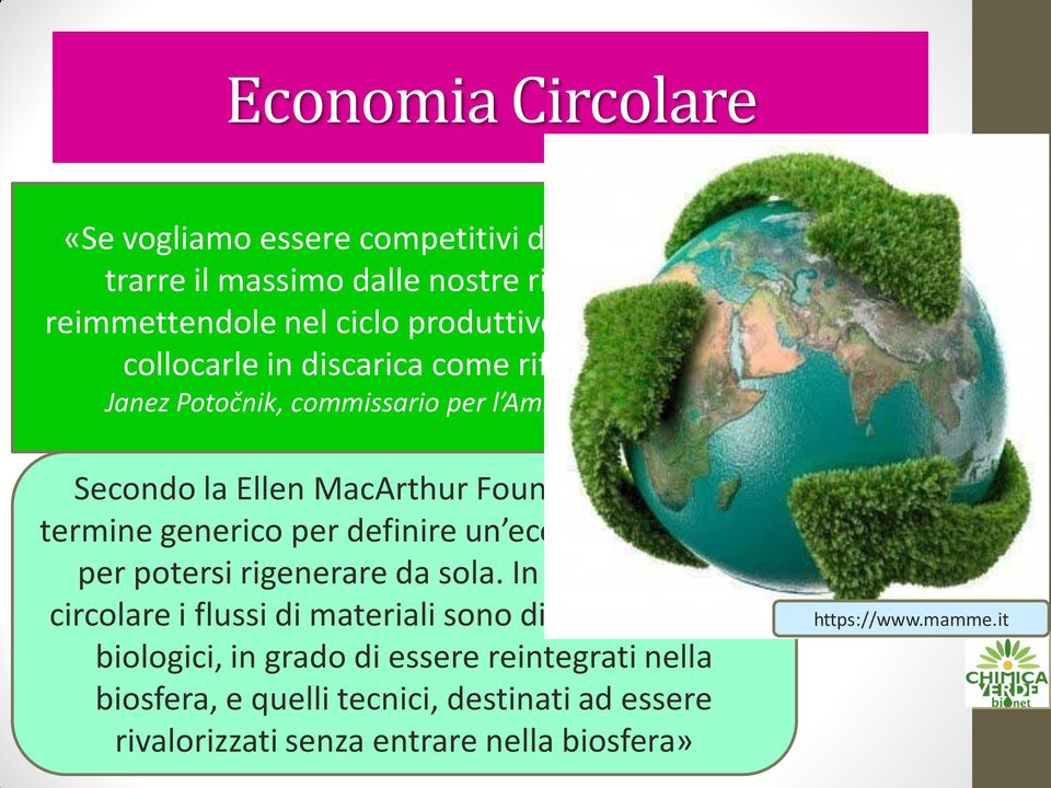 per definire un economia pensata per potersi rigenerare da sola.