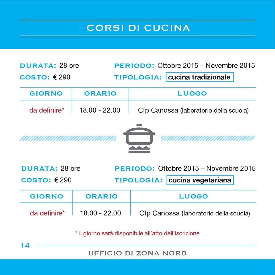 00 Cfp Canossa (laboratorio della scuola) durata: 28 ore periodo: Ottobre 2015 Novembre 2015 costo: