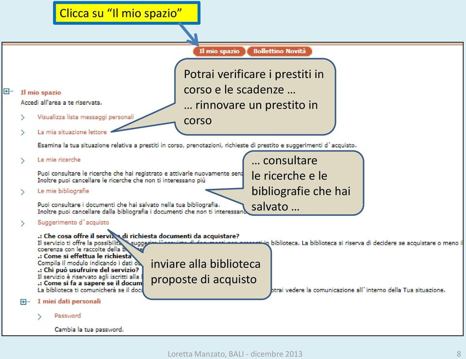 corso consultare le ricerche e le bibliografie che