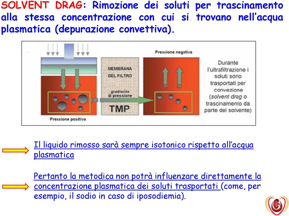 Il liquido rimosso sarà sempre isotonico rispetto all acqua plasmatica Pertanto la metodica