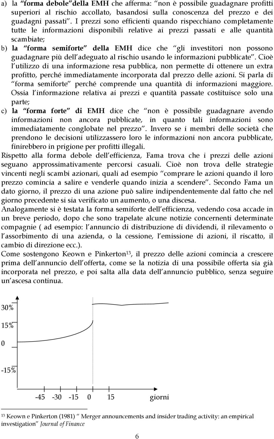 investitori non possono guadagnare più dell adeguato al rischio usando le informazioni pubblicate.