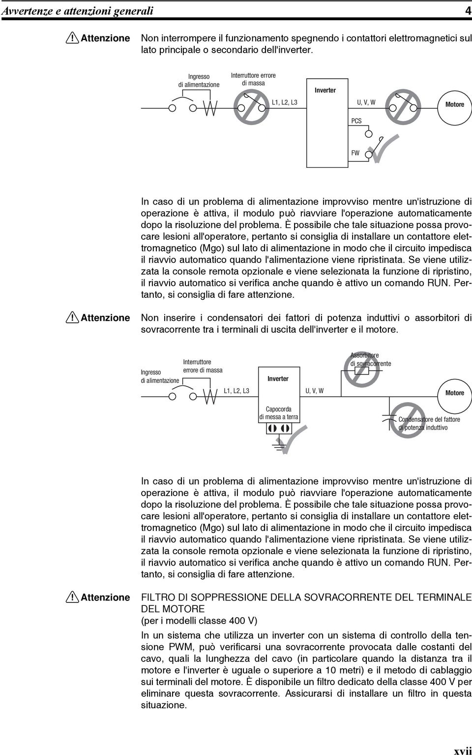 modulo può riavviare l'operazione automaticamente dopo la risoluzione del problema.