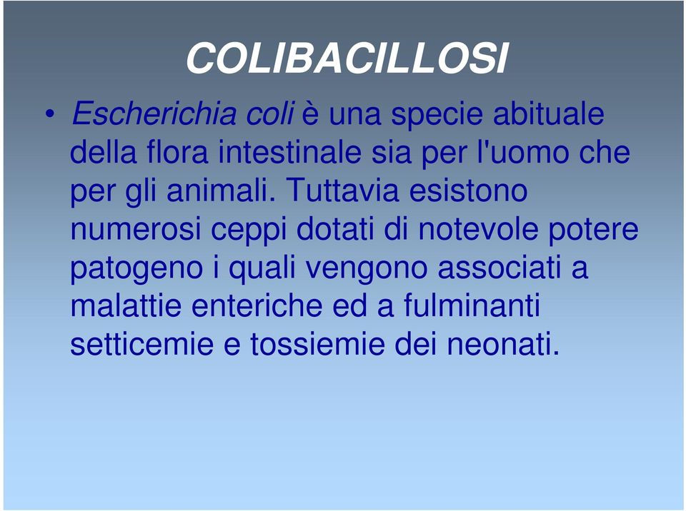 Tuttavia esistono numerosi ceppi dotati di notevole potere patogeno i