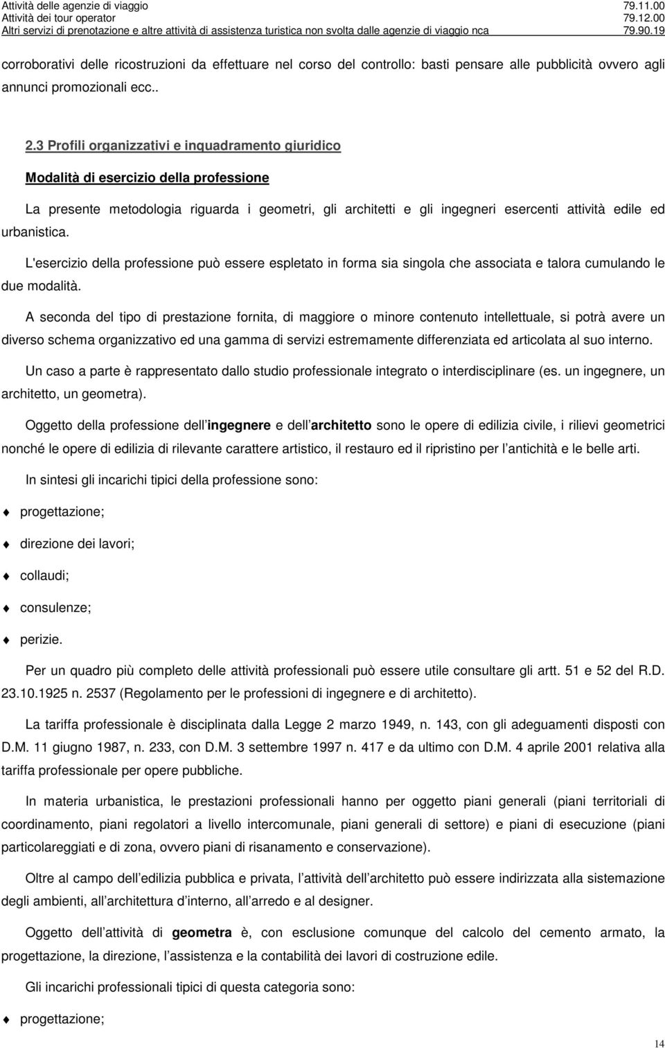 urbanistica. L'esercizio della professione può essere espletato in forma sia singola che associata e talora cumulando le due modalità.