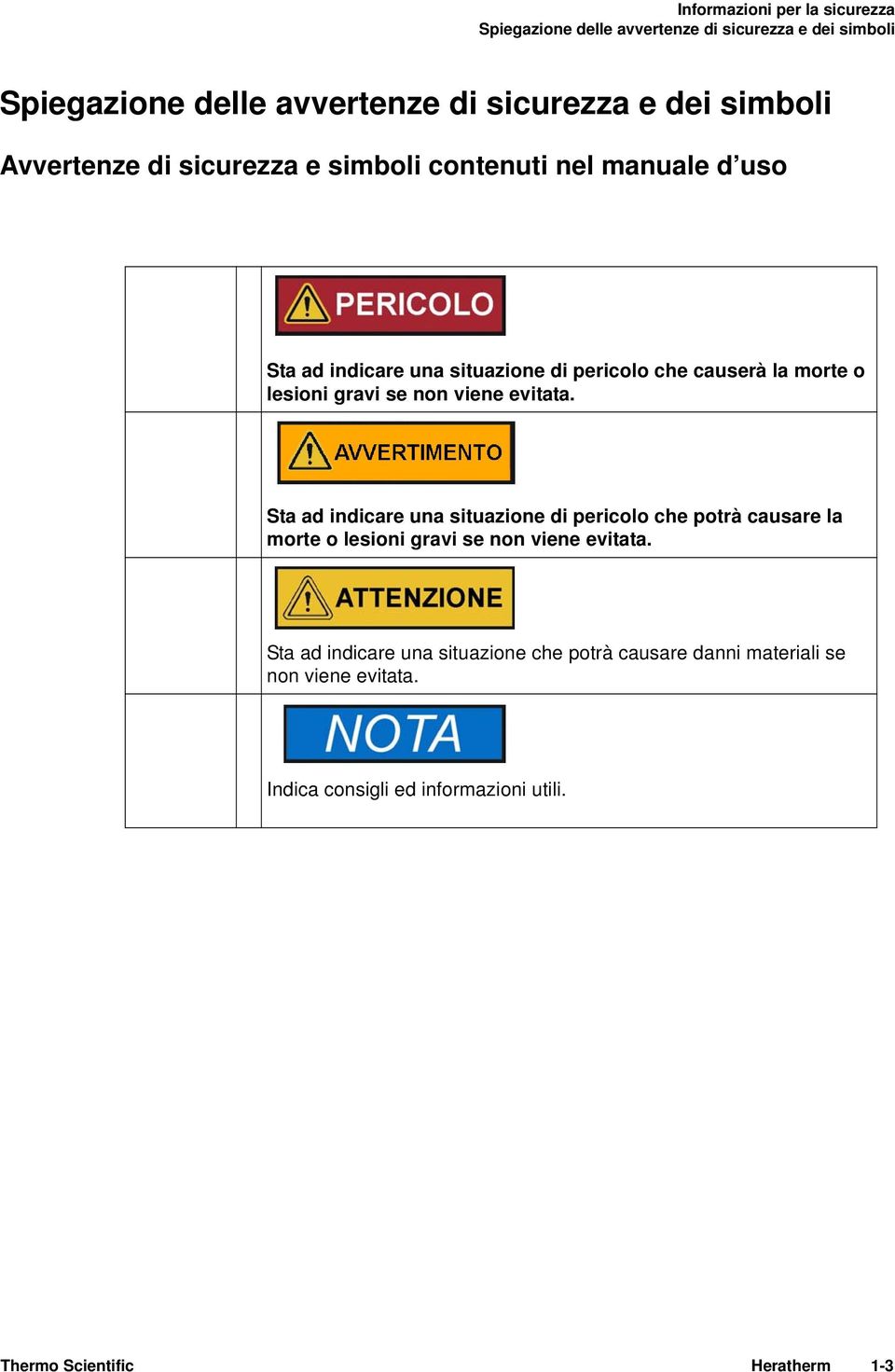 se non viene evitata. Sta ad indicare una situazione di pericolo che potrà causare la morte o lesioni gravi se non viene evitata.