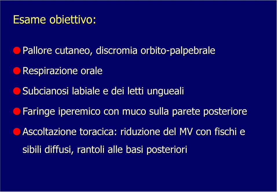 Faringe iperemico con muco sulla parete posteriore l Ascoltazione