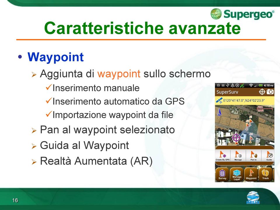 automatico da GPS Importazione waypoint da file Pan al