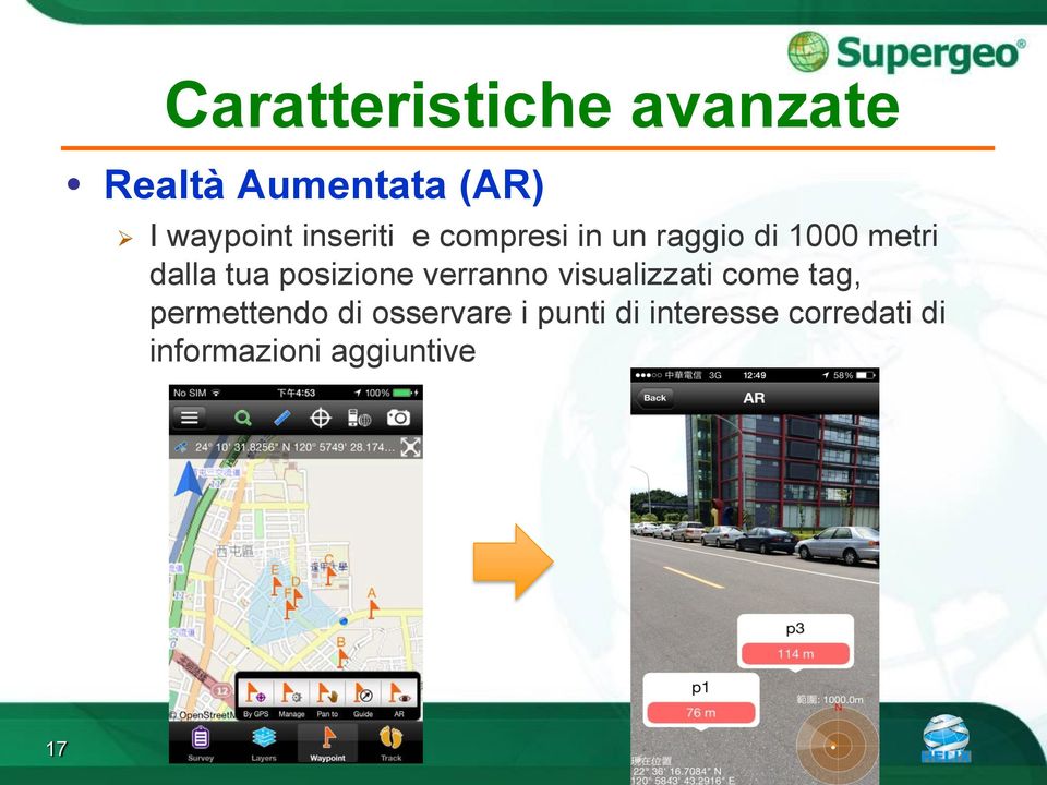 posizione verranno visualizzati come tag, permettendo di