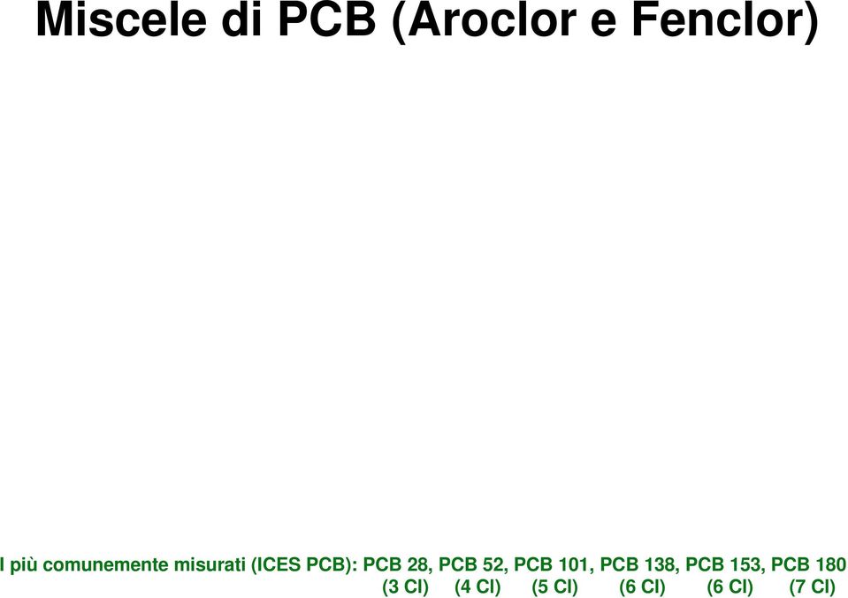 PCB 52, PCB 101, PCB 138, PCB 153, PCB