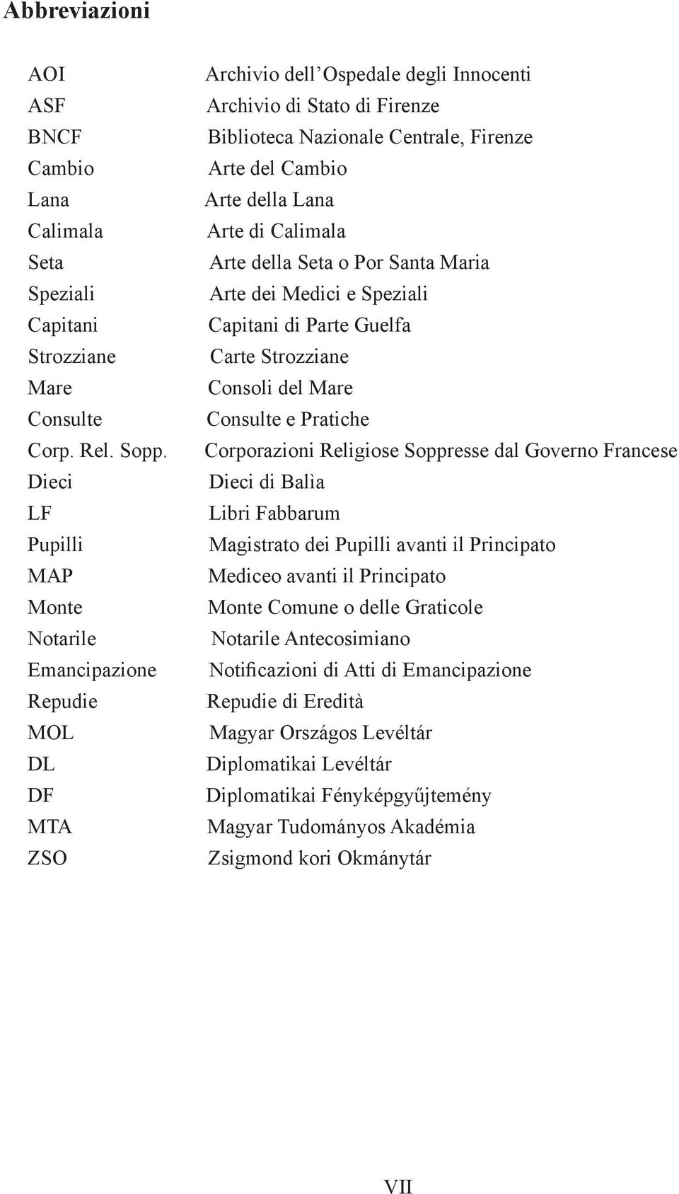 Arte della Lana Arte di Calimala Arte della Seta o Por Santa Maria Arte dei Medici e Speziali Capitani di Parte Guelfa Carte Strozziane Consoli del Mare Consulte e Pratiche Corporazioni Religiose