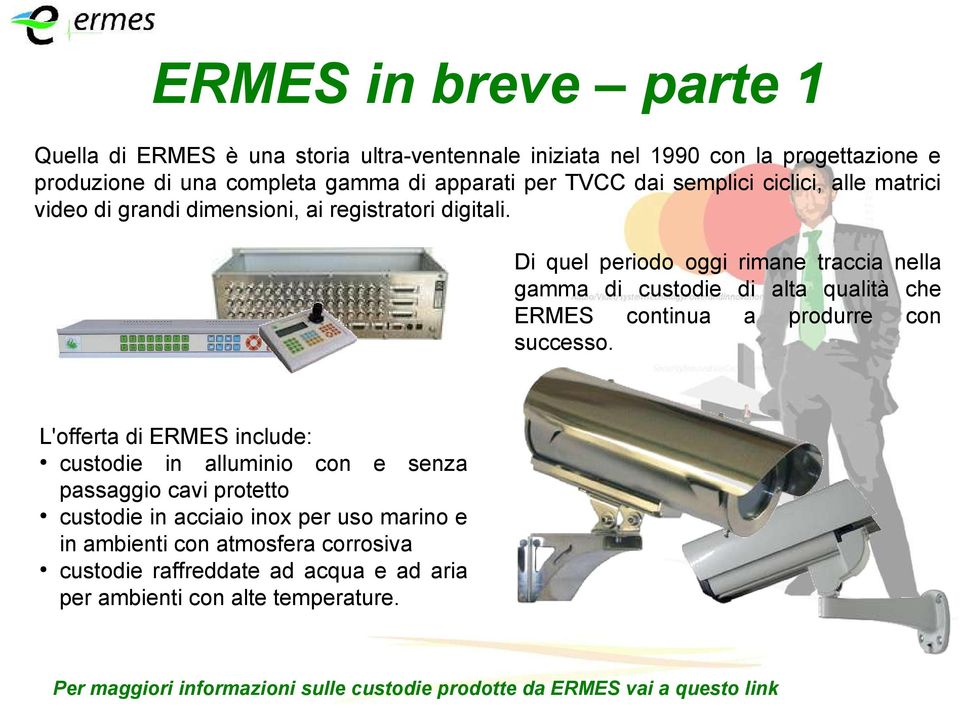 Di quel periodo oggi rimane traccia nella gamma di custodie di alta qualità che ERMES continua a produrre con successo.