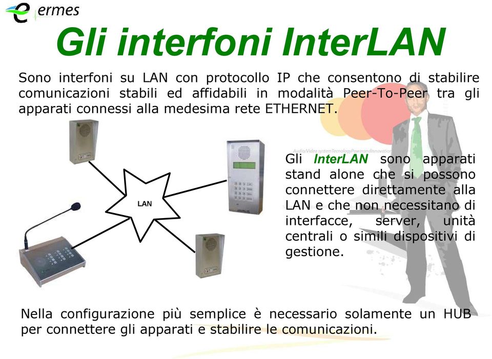 LAN Gli InterLAN sono apparati stand alone che si possono connettere direttamente alla LAN e che non necessitano di interfacce,