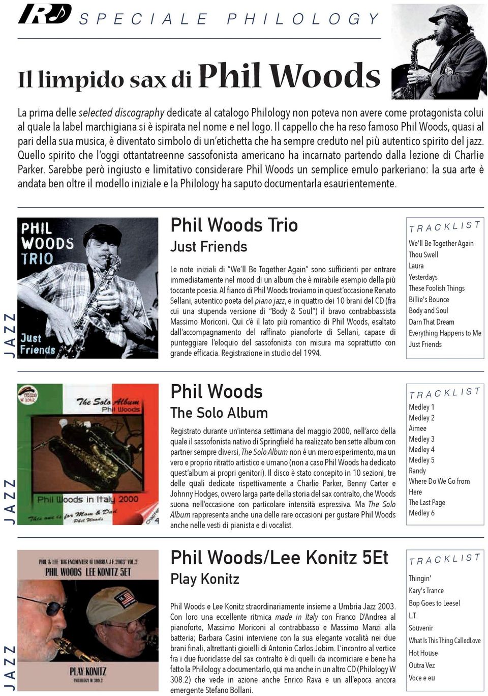 Il cappello che ha reso famoso Phil Woods, quasi al pari della sua musica, è diventato simbolo di un etichetta che ha sempre creduto nel più autentico spirito del jazz.