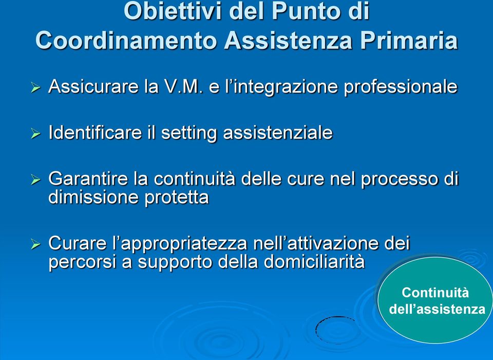 continuità delle cure nel processo di dimissione protetta Curare l appropriatezza