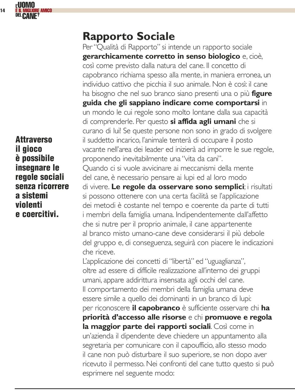 Il concetto di capobranco richiama spesso alla mente, in maniera erronea, un individuo cattivo che picchia il suo animale.