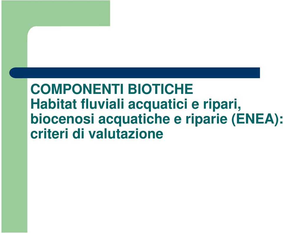 biocenosi acquatiche e