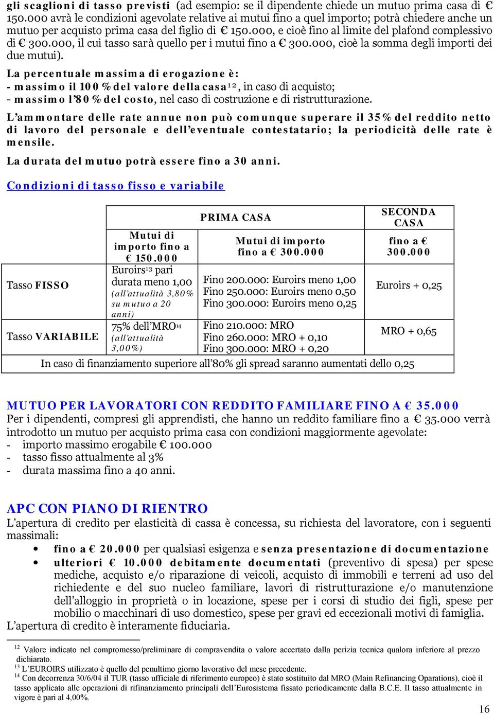 000, e cioè fino al limite del plafond complessivo di 300.000, il cui tasso sarà quello per i mutui fino a 300.000, cioè la somma degli importi dei due mutui).