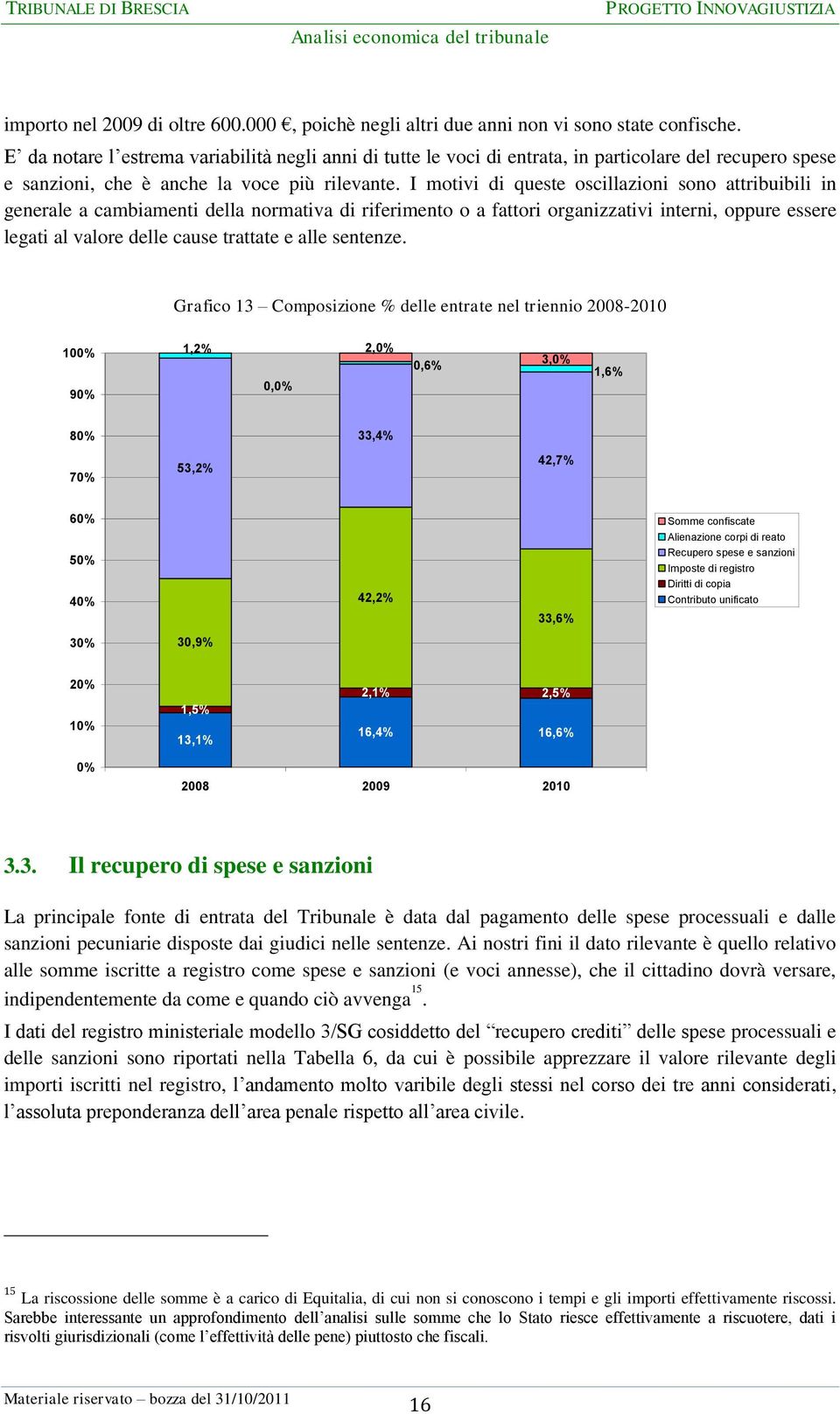 I motivi di queste oscillazioni sono attribuibili in generale a cambiamenti della normativa di riferimento o a fattori organizzativi interni, oppure essere legati al valore delle cause trattate e