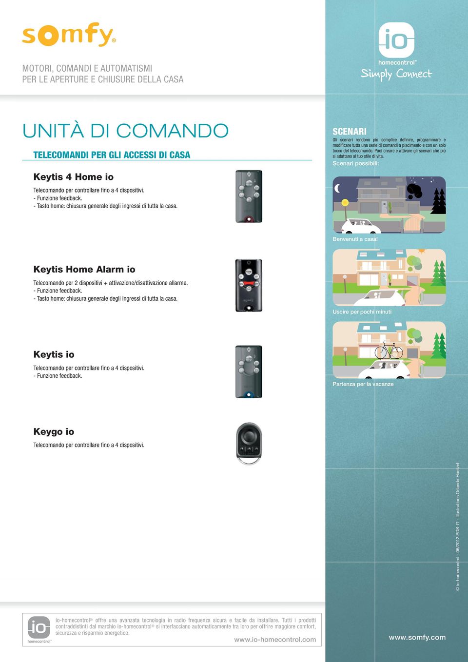 Keytis Home Alarm io Telecomando per 2 dispositivi + attivazione/disattivazione allarme.