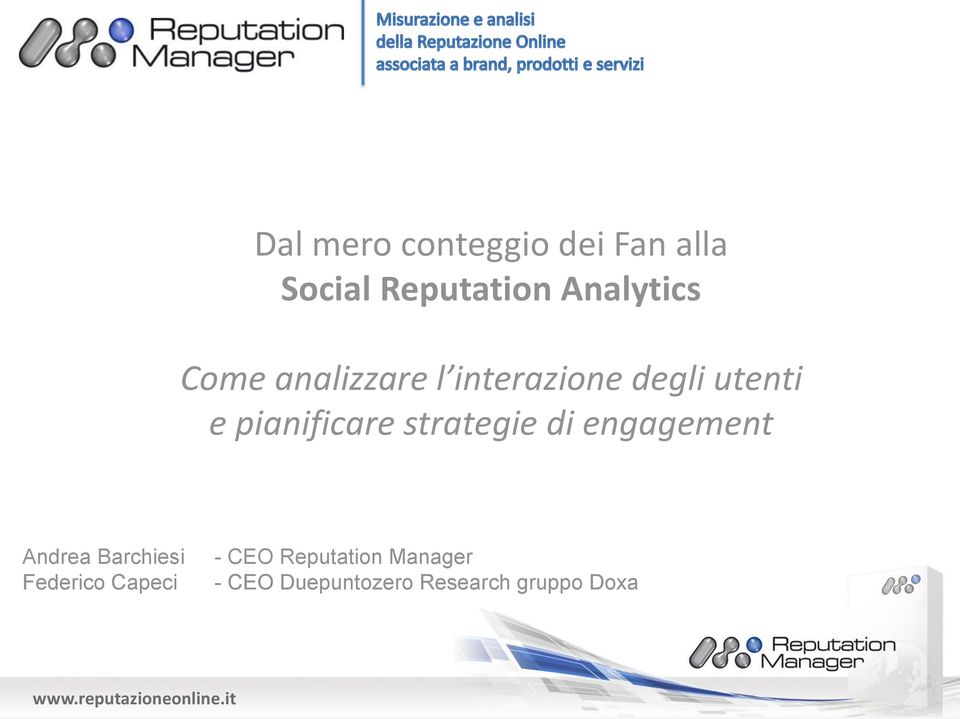 strategie di engagement Andrea Barchiesi Federico Capeci -