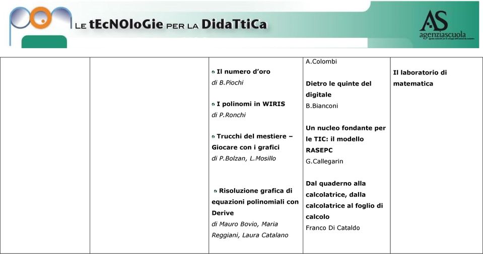 Bianconi Un nucleo fondante per le TIC: il modello RASEPC G.