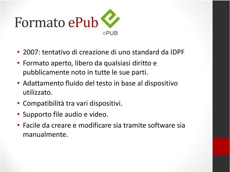 Adattamento fluido del testo in base al dispositivo utilizzato.