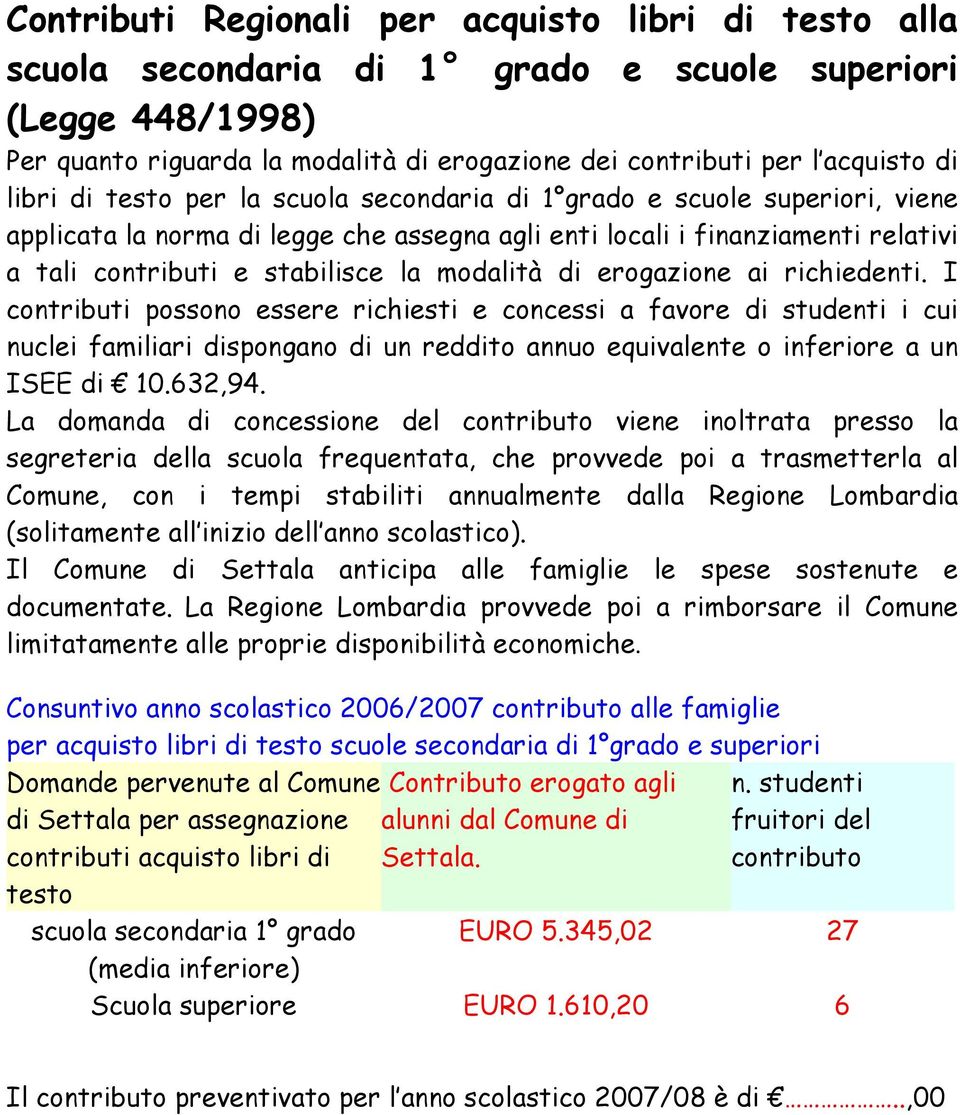 modalità di erogazione ai richiedenti.