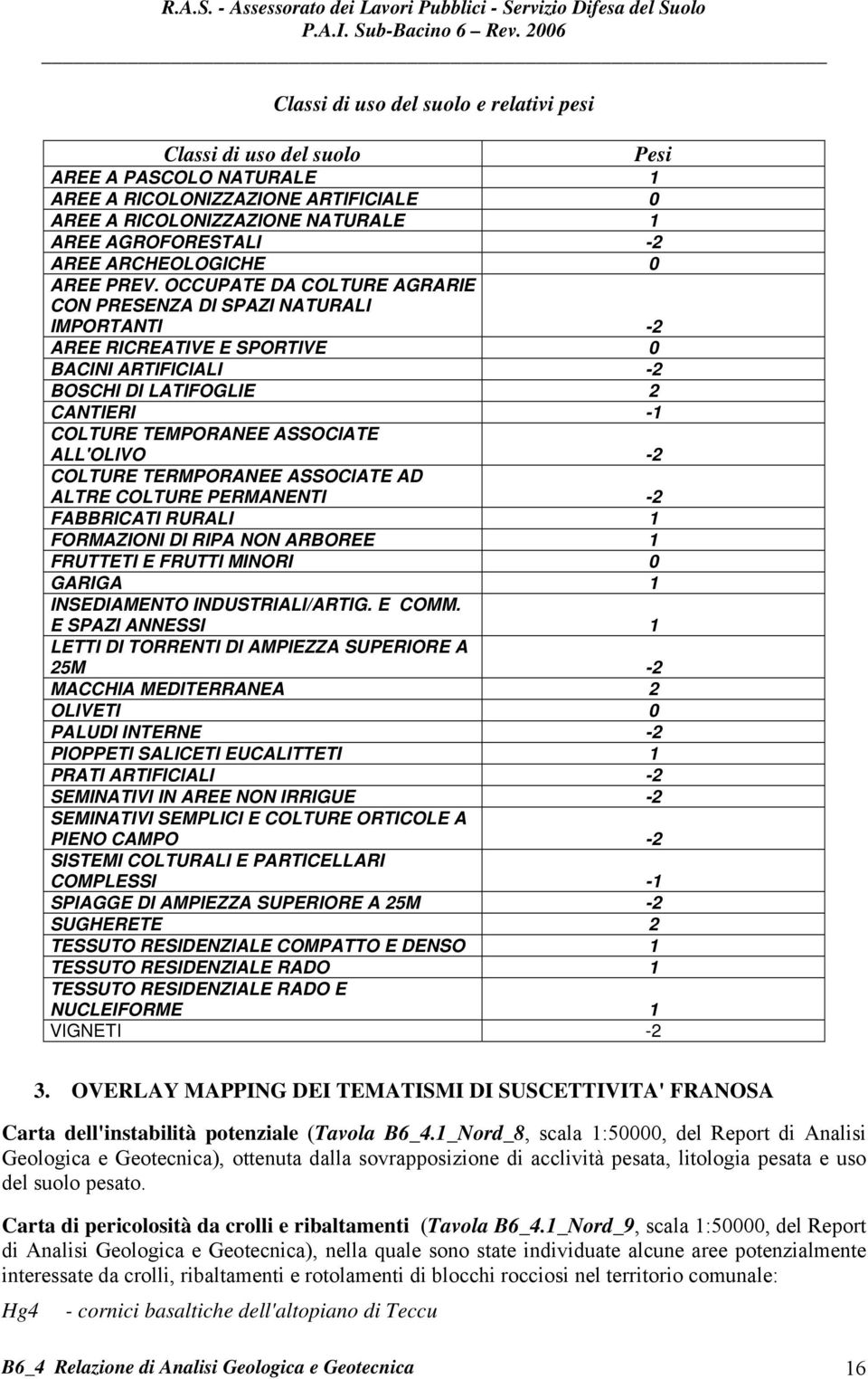 OCCUPATE DA COLTURE AGRARIE CON PRESENZA DI SPAZI NATURALI IMPORTANTI -2 AREE RICREATIVE E SPORTIVE 0 BACINI ARTIFICIALI -2 BOSCHI DI LATIFOGLIE 2 CANTIERI -1 COLTURE TEMPORANEE ASSOCIATE ALL'OLIVO