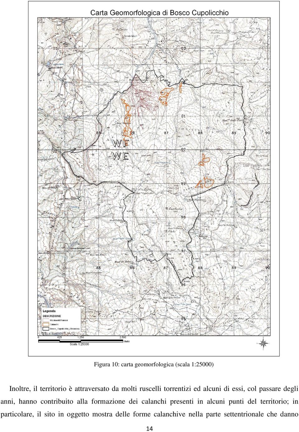 contribuito alla formazione dei calanchi presenti in alcuni punti del territorio; in