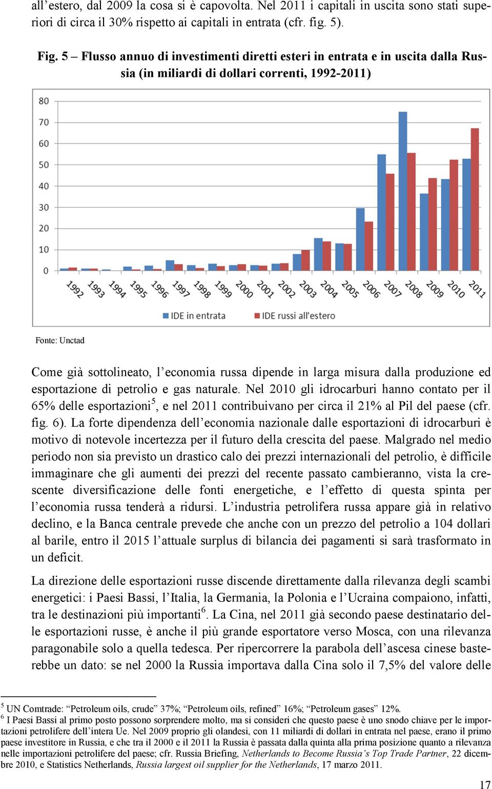 misura dalla produzione ed esportazione di petrolio e gas naturale.