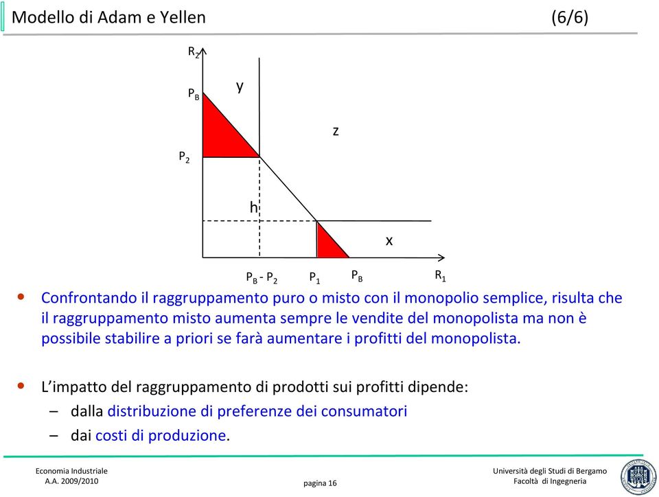 stabilire a priori se farà aumentare i profitti del monopolista.