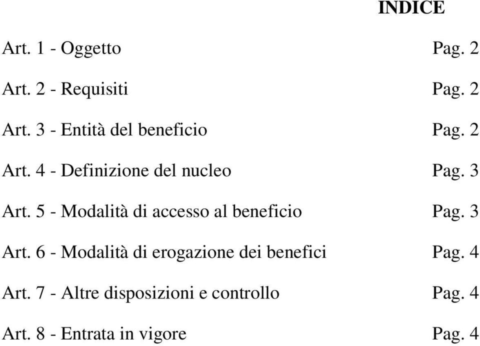 5 - Modalità di accesso al beneficio Pag. 3 Art.