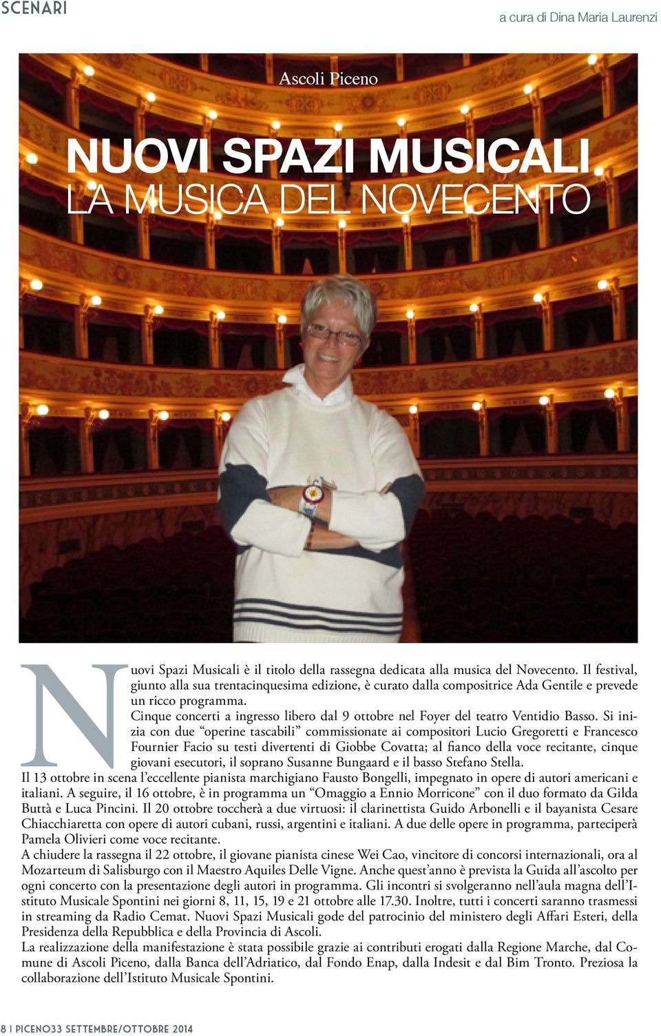 Cinque concerti a ingresso libero dal 9 ottobre nel Foyer del teatro Ventidio Basso.