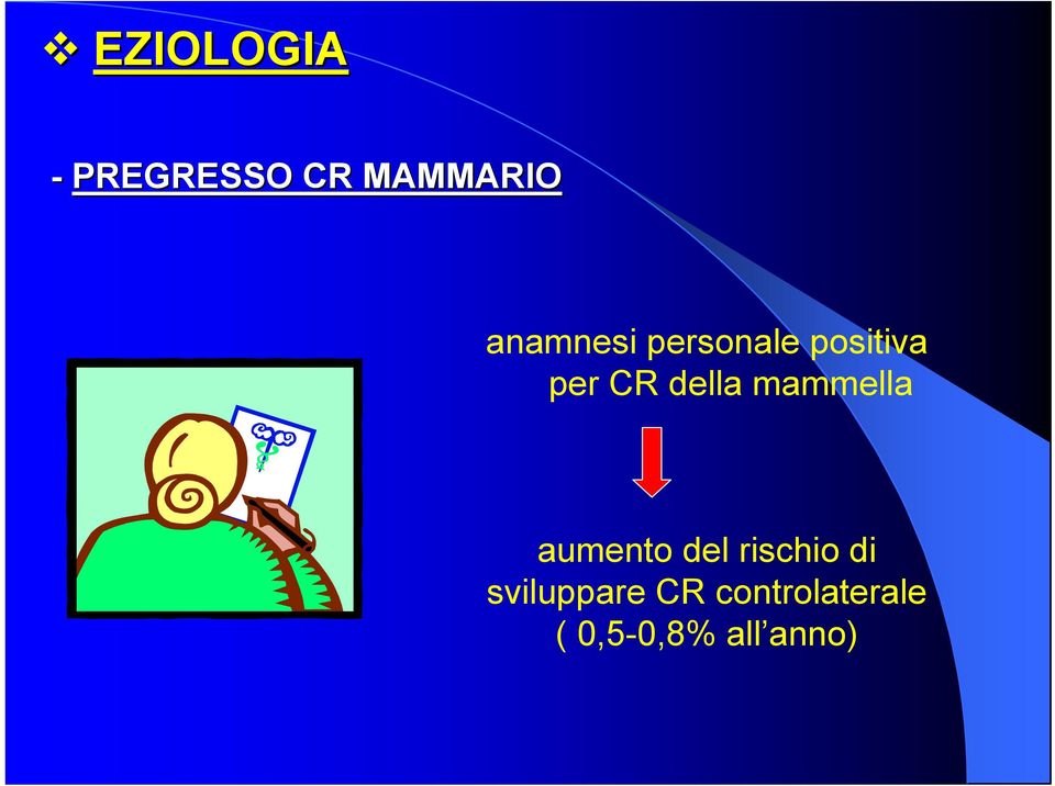 della mammella aumento del rischio di