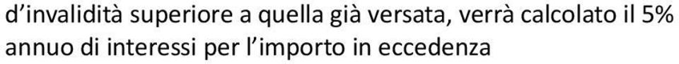 calcolato il 5% annuo di
