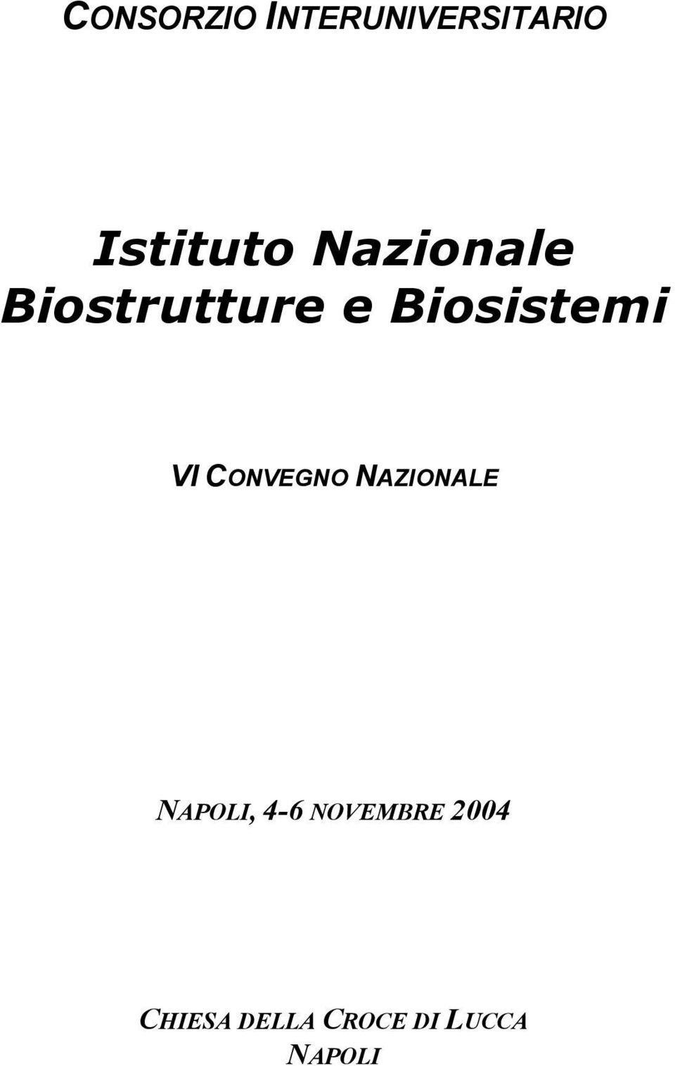 CONVEGNO NAZIONALE NAPOLI, 4-6