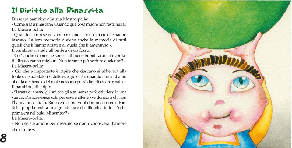 Il bambino si siede all ombra di un fosso: - Così anche coloro che sono stati meno buoni saranno ricordati. Rinasceranno migliori. Non faranno più soffrire qualcuno?