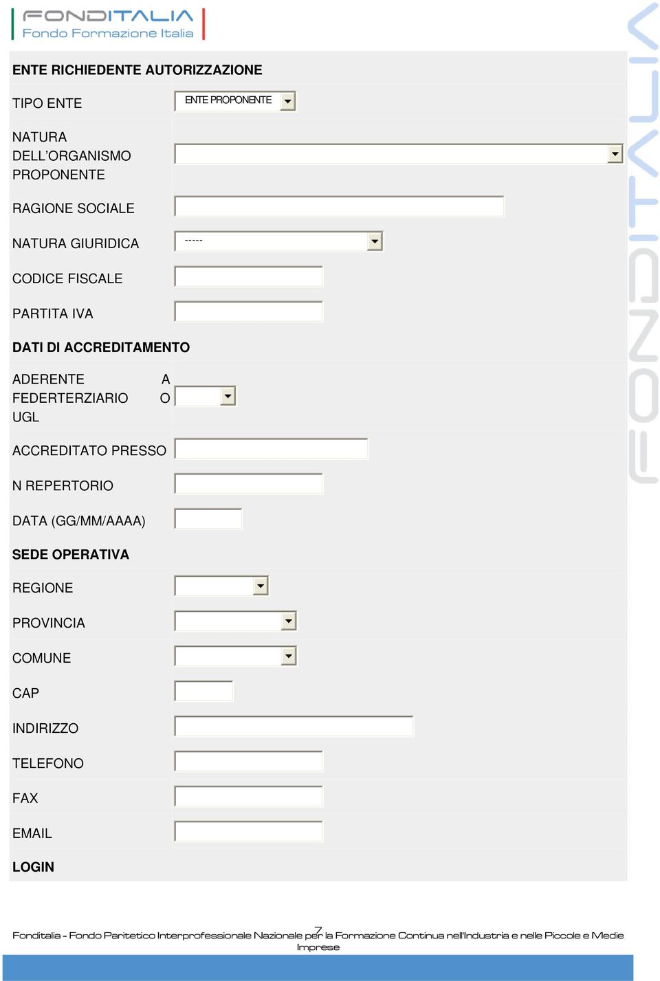 ACCREDITAMENTO ADERENTE FEDERTERZIARIO UGL A O ACCREDITATO PRESSO N REPERTORIO DATA