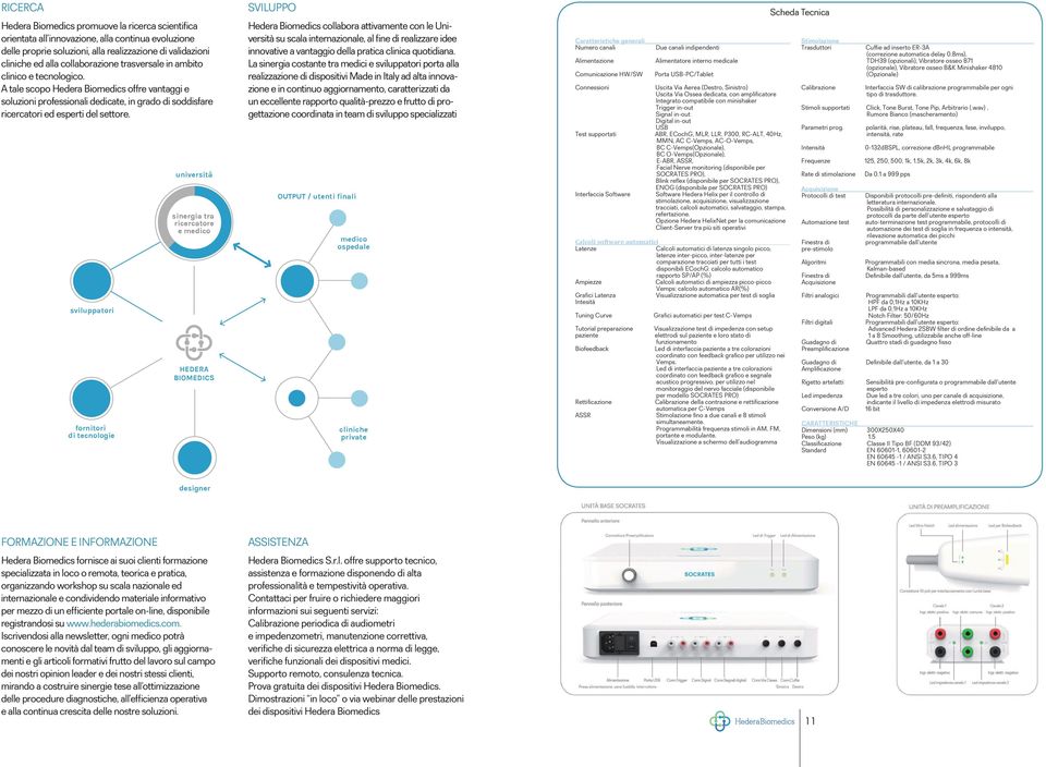 sviluppatori fornitori di tecnologie università sinergia tra ricercatore e medico HEDERA BIOMEDICS SVILUPPO Hedera Biomedics collabora attivamente con le Università su scala internazionale, al fine