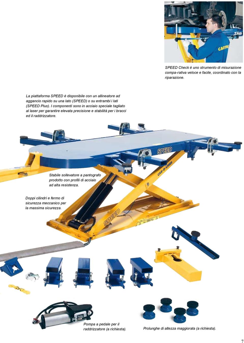 I componenti sono in acciaio speciale tagliato al laser per garantire elevata precisione e stabilità per i bracci ed il raddrizzatore.