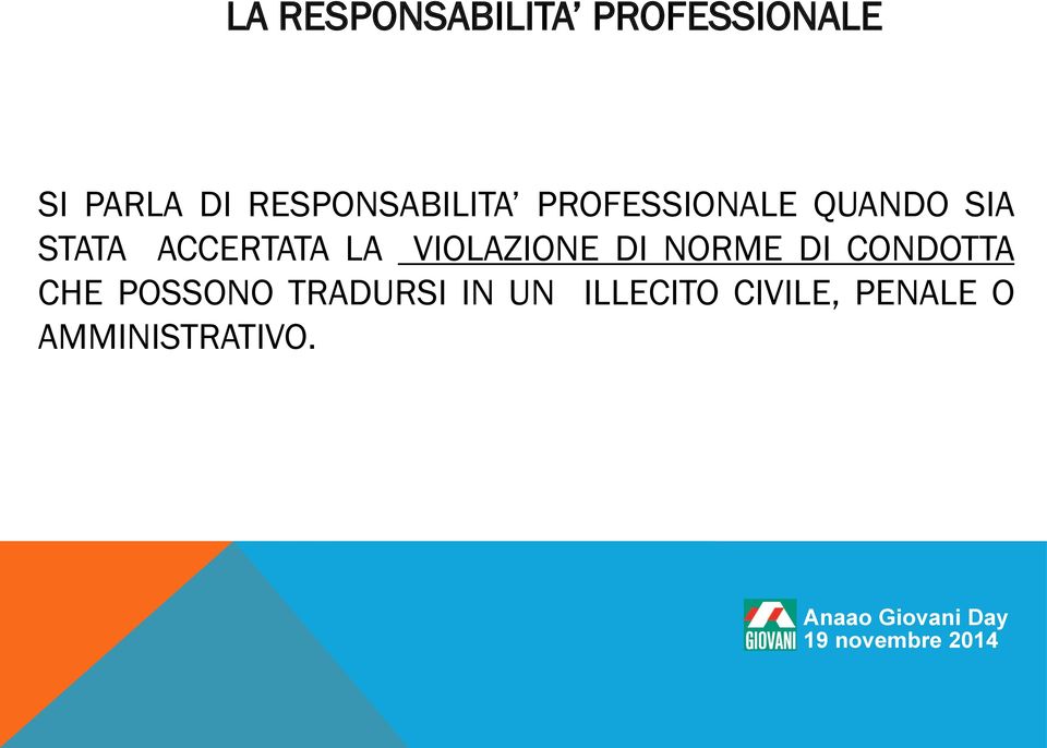 ACCERTATA LA VIOLAZIONE DI NORME DI CONDOTTA CHE